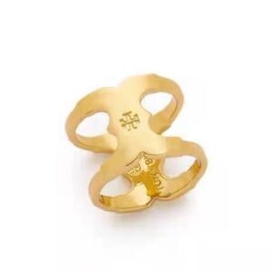 Tory Burch Gold Designer Ring Sz 8